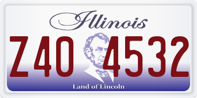 IL license plate Z404532