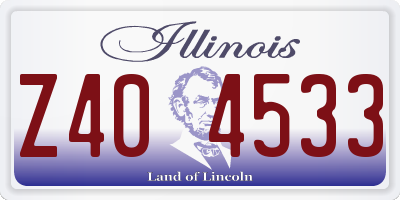 IL license plate Z404533