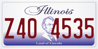 IL license plate Z404535