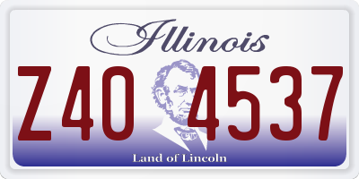IL license plate Z404537