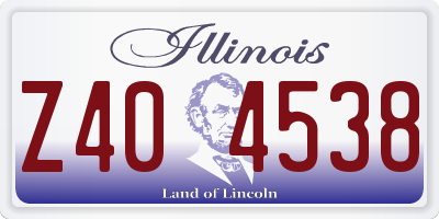 IL license plate Z404538