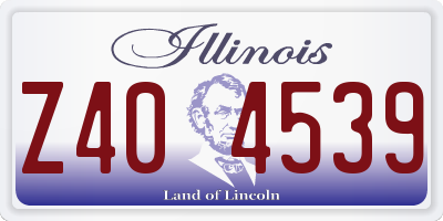 IL license plate Z404539