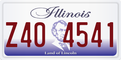 IL license plate Z404541
