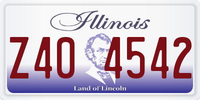 IL license plate Z404542