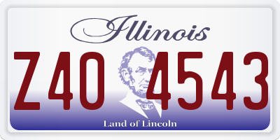 IL license plate Z404543