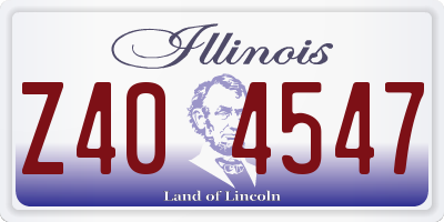 IL license plate Z404547