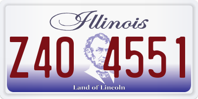 IL license plate Z404551