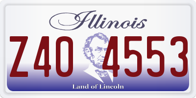 IL license plate Z404553