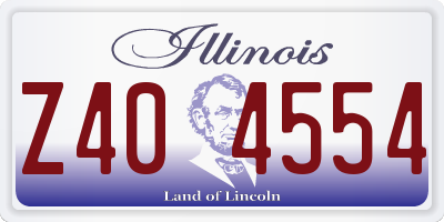 IL license plate Z404554
