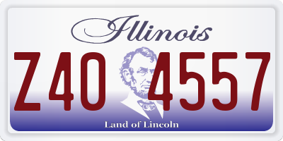IL license plate Z404557