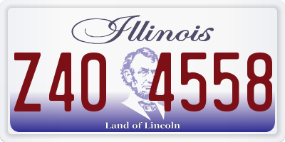 IL license plate Z404558