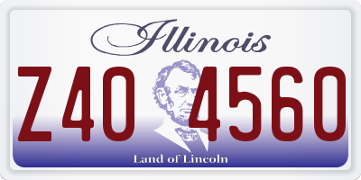 IL license plate Z404560