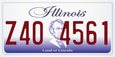 IL license plate Z404561