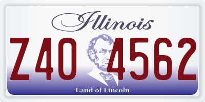IL license plate Z404562