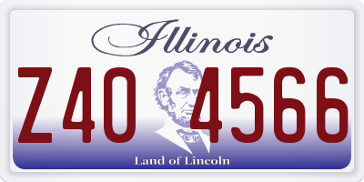 IL license plate Z404566