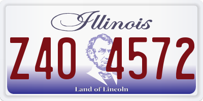 IL license plate Z404572
