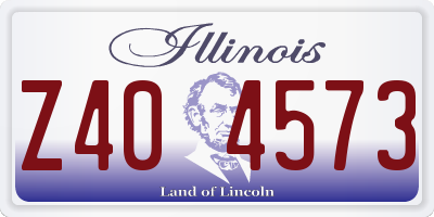 IL license plate Z404573