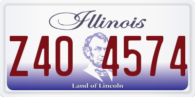 IL license plate Z404574