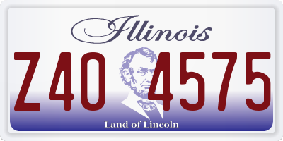 IL license plate Z404575