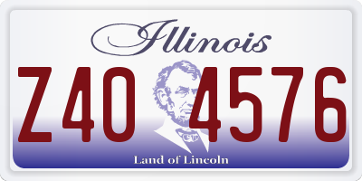 IL license plate Z404576