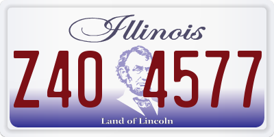 IL license plate Z404577