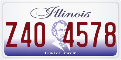 IL license plate Z404578