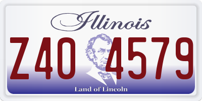IL license plate Z404579