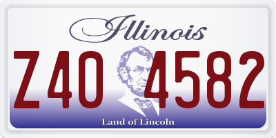 IL license plate Z404582