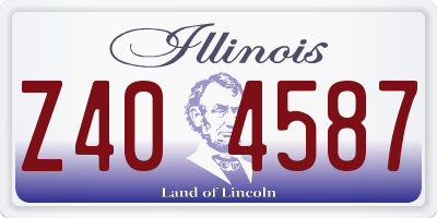 IL license plate Z404587