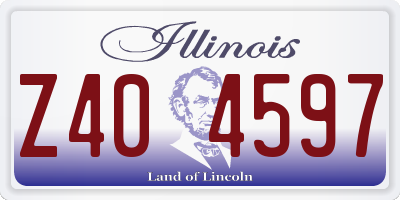 IL license plate Z404597