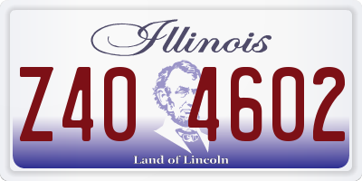IL license plate Z404602