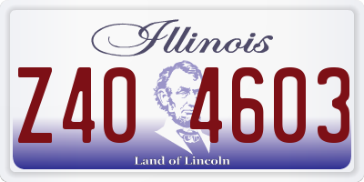 IL license plate Z404603