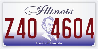 IL license plate Z404604