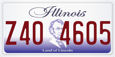 IL license plate Z404605