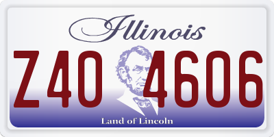 IL license plate Z404606