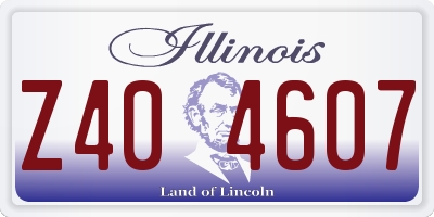 IL license plate Z404607