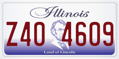 IL license plate Z404609