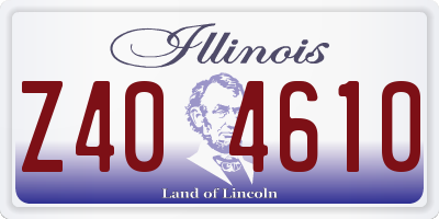 IL license plate Z404610
