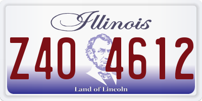 IL license plate Z404612