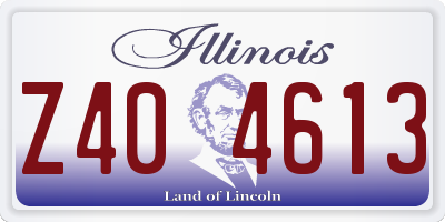 IL license plate Z404613