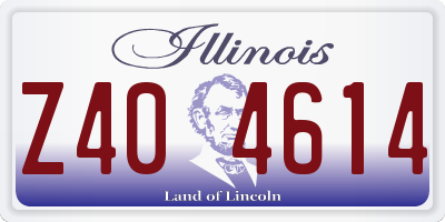 IL license plate Z404614