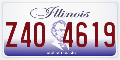 IL license plate Z404619