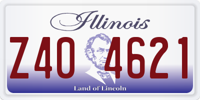 IL license plate Z404621
