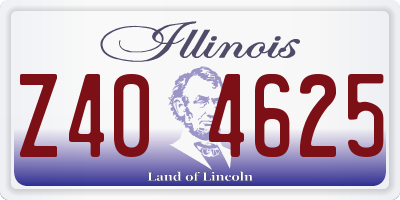 IL license plate Z404625