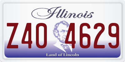 IL license plate Z404629
