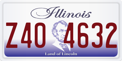 IL license plate Z404632