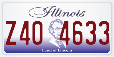 IL license plate Z404633