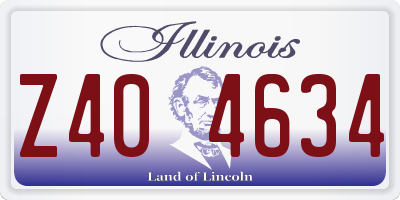 IL license plate Z404634