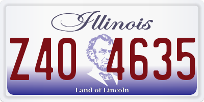 IL license plate Z404635