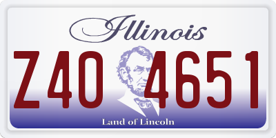 IL license plate Z404651